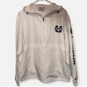 Champion Utah State Aggies White Wind Breaker - Size S USU